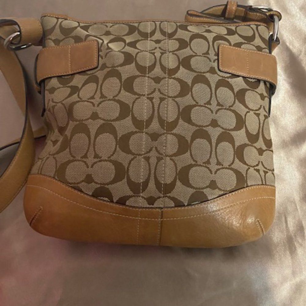 Coach Signature Jacquard Canvas and Leather Soho Duffle Bag M05W-3574 - Picture 2 of 7